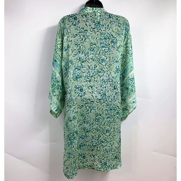 Oscar De La Renta Women's Sheer Long Sleeve Mid LEngth Kimono Size S - Picture 2 of 12